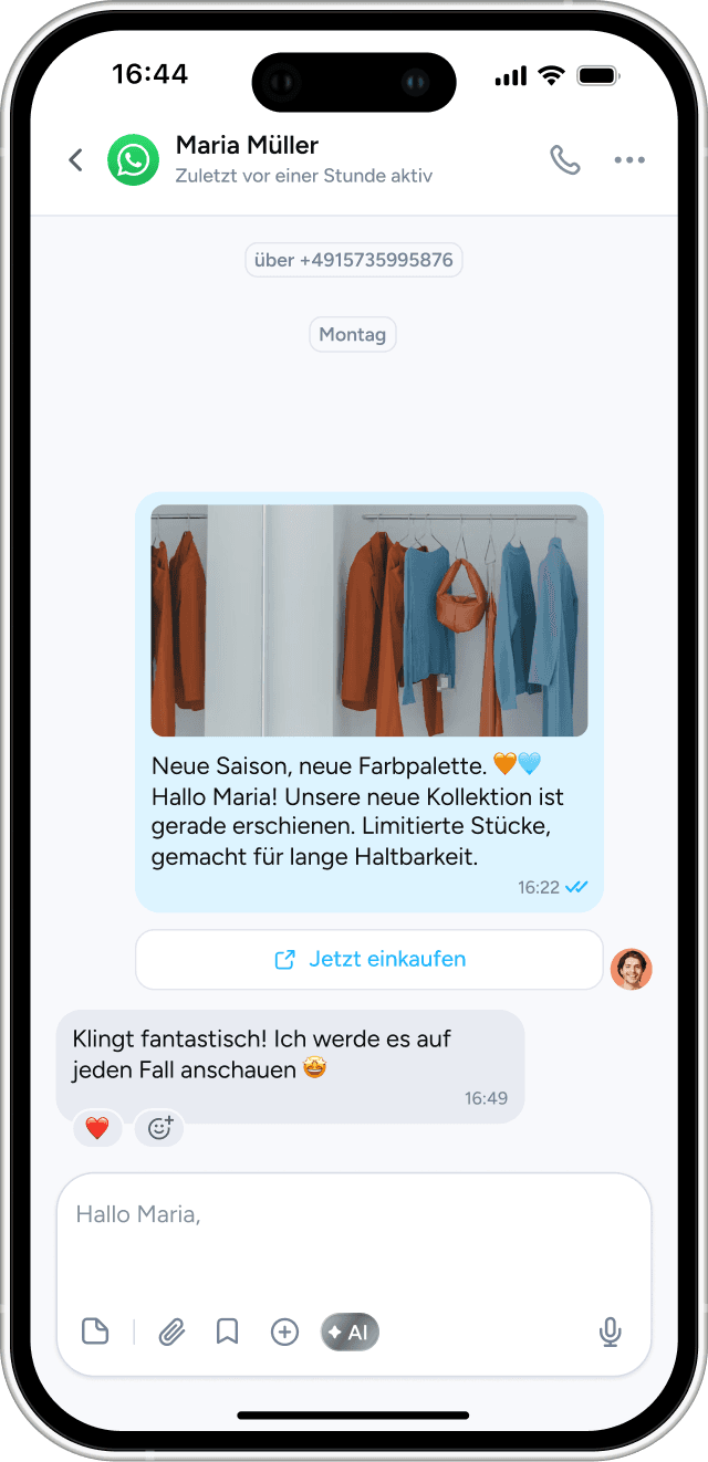 Superchat app mockup