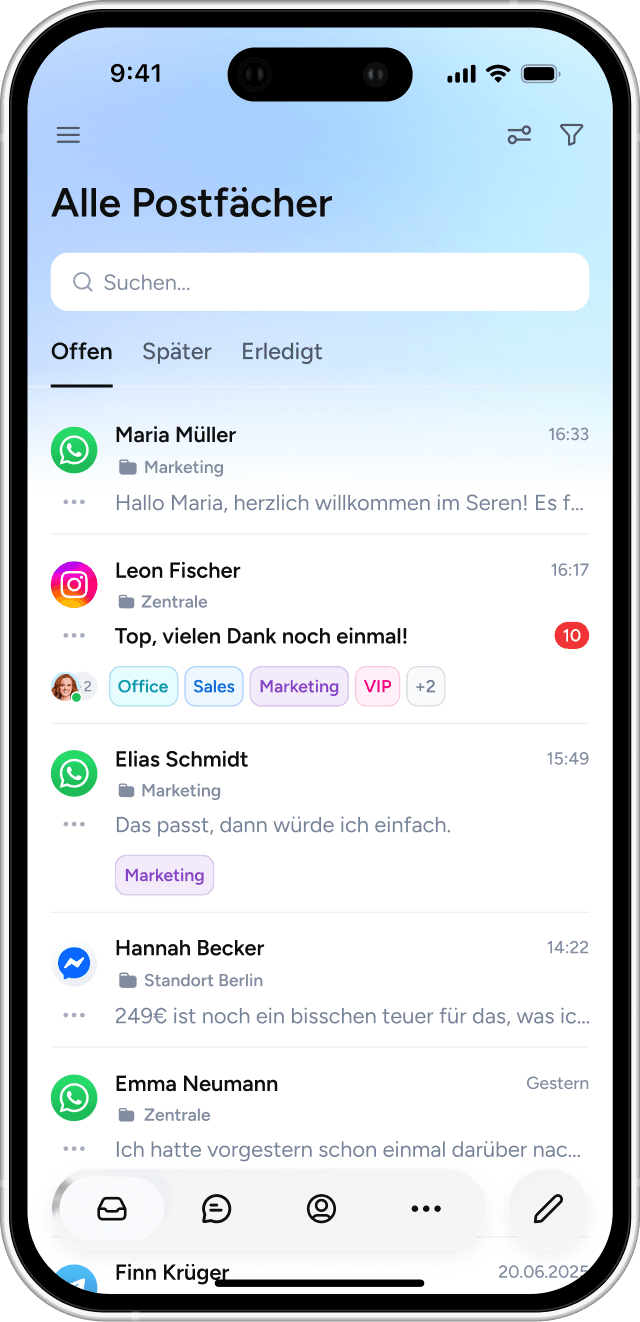 Superchat app mockup