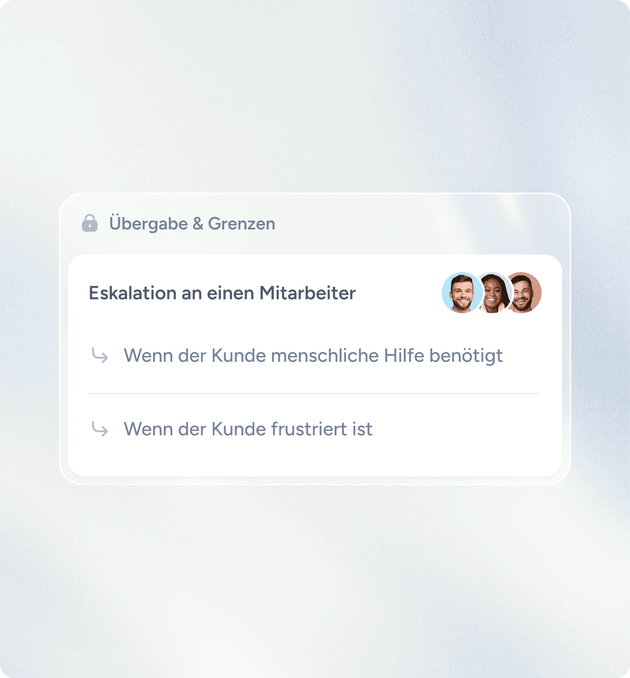 Übergabe & Grenzen definieren