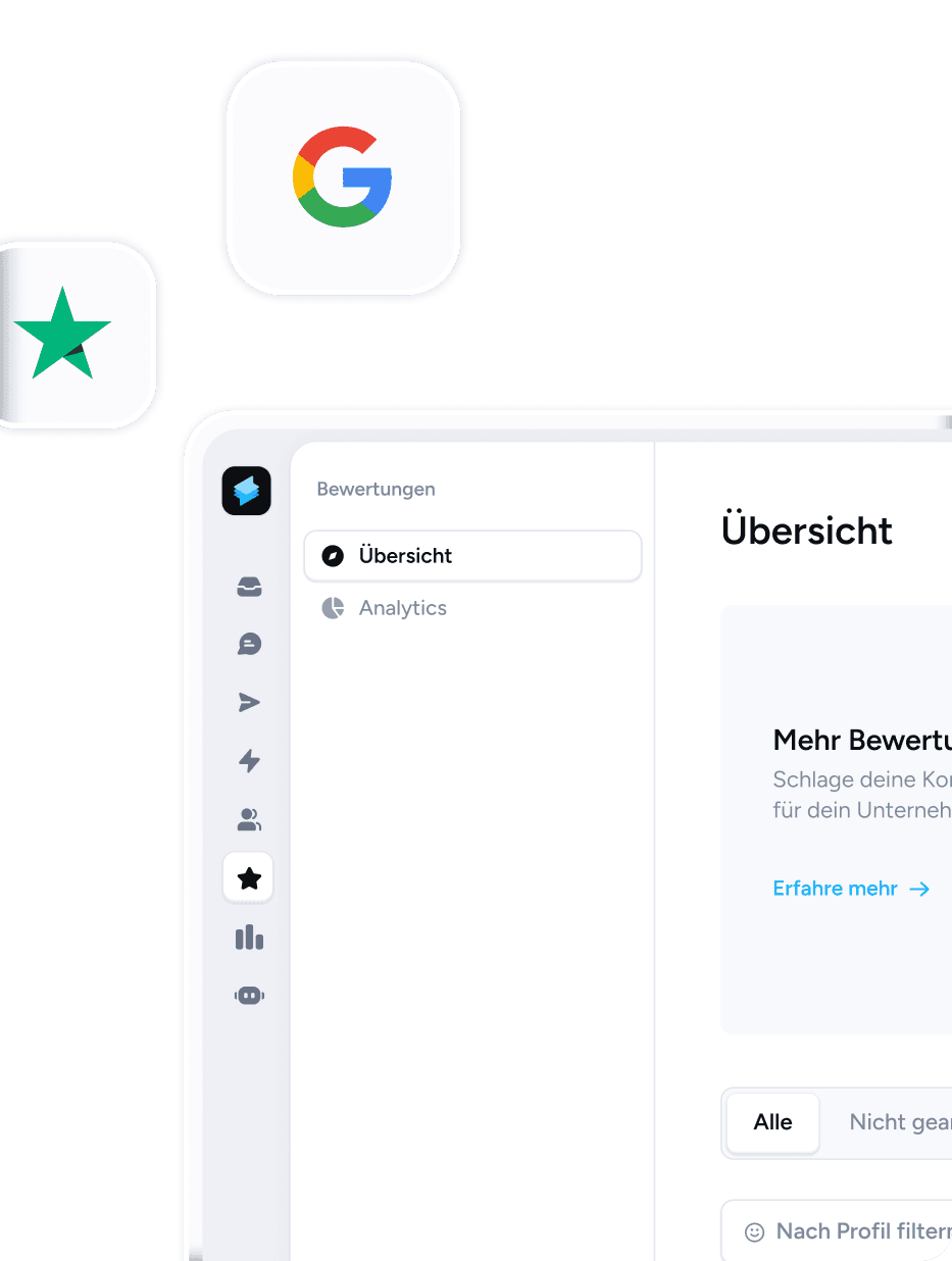 Mehr 5-Sterne-Bewertungen auf Google