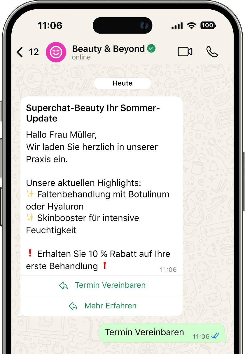 WhatsApp Newsletter für Bestandskunden