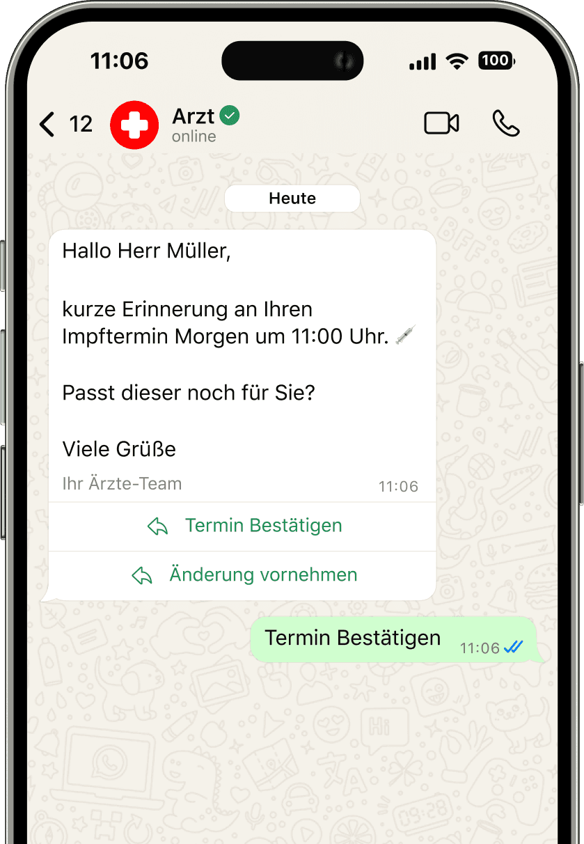 Weniger Terminausfälle von Patienten