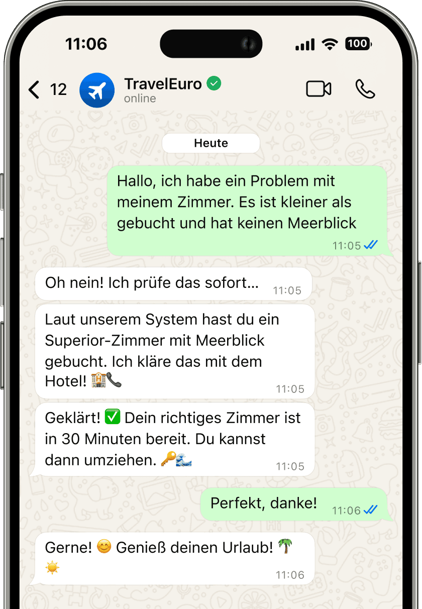 Automatisierter Support während der Reise