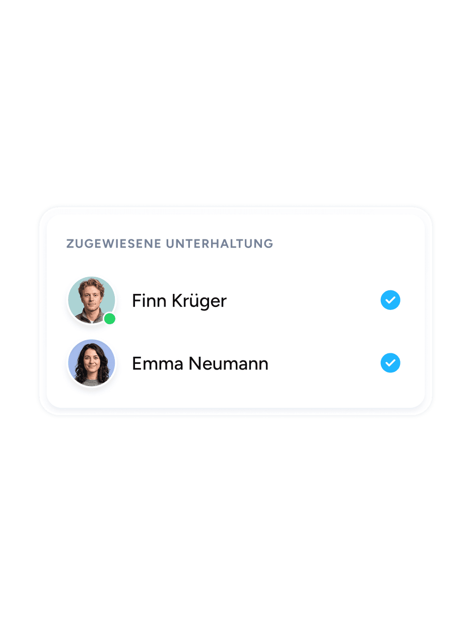 Mitarbeiterzuweisungen & Status für Teamarbeit