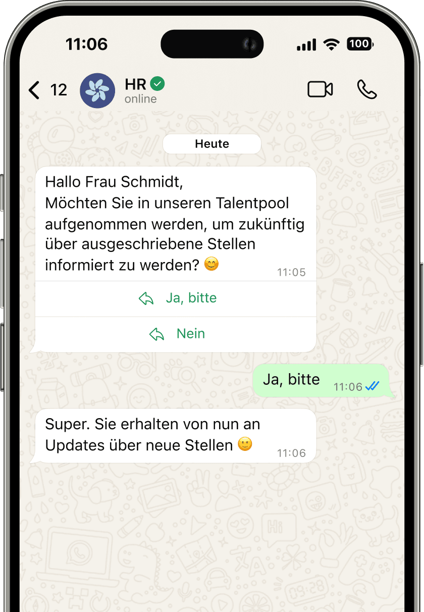 Automatische Vorqualifizierung von Bewerbern