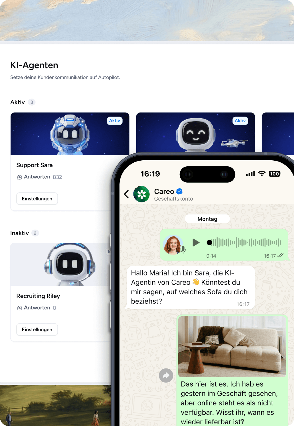 Vorschau des Superchat KI-Agenten