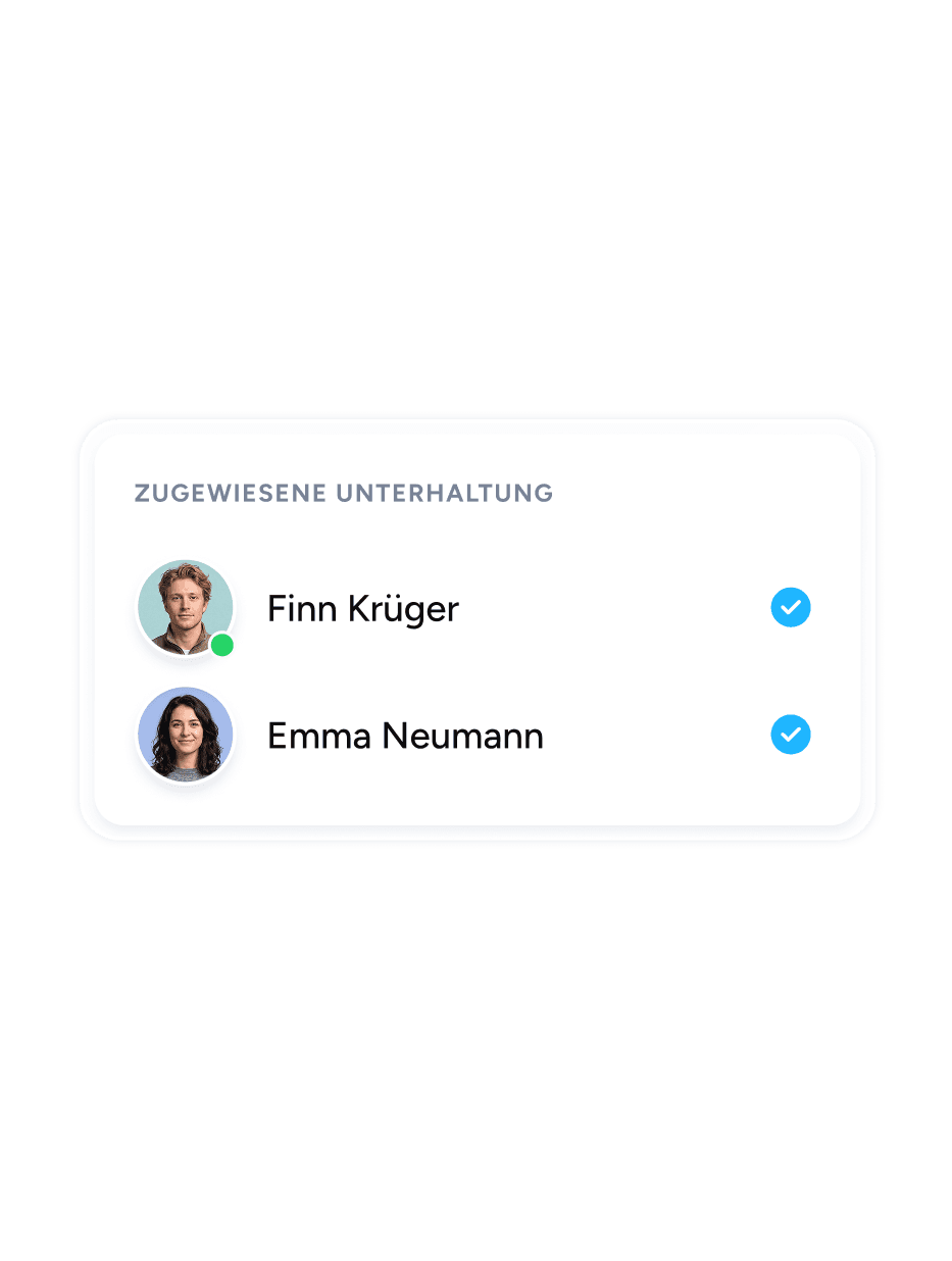 Mitarbeiterzuweisungen & Status für Teamarbeit