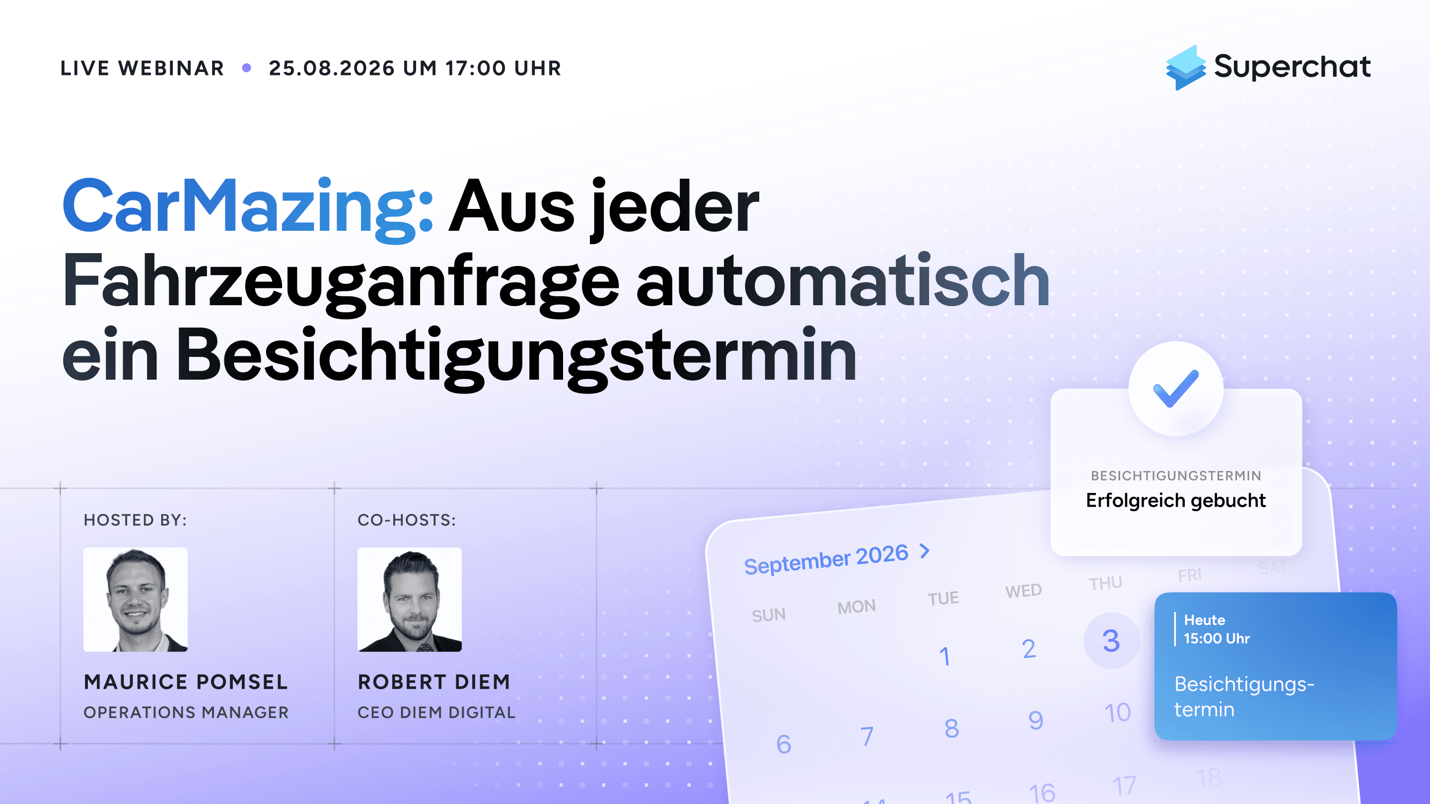 CarMazing: Aus jeder Fahrzeuganfrage automatisch ein Besichtigungstermin