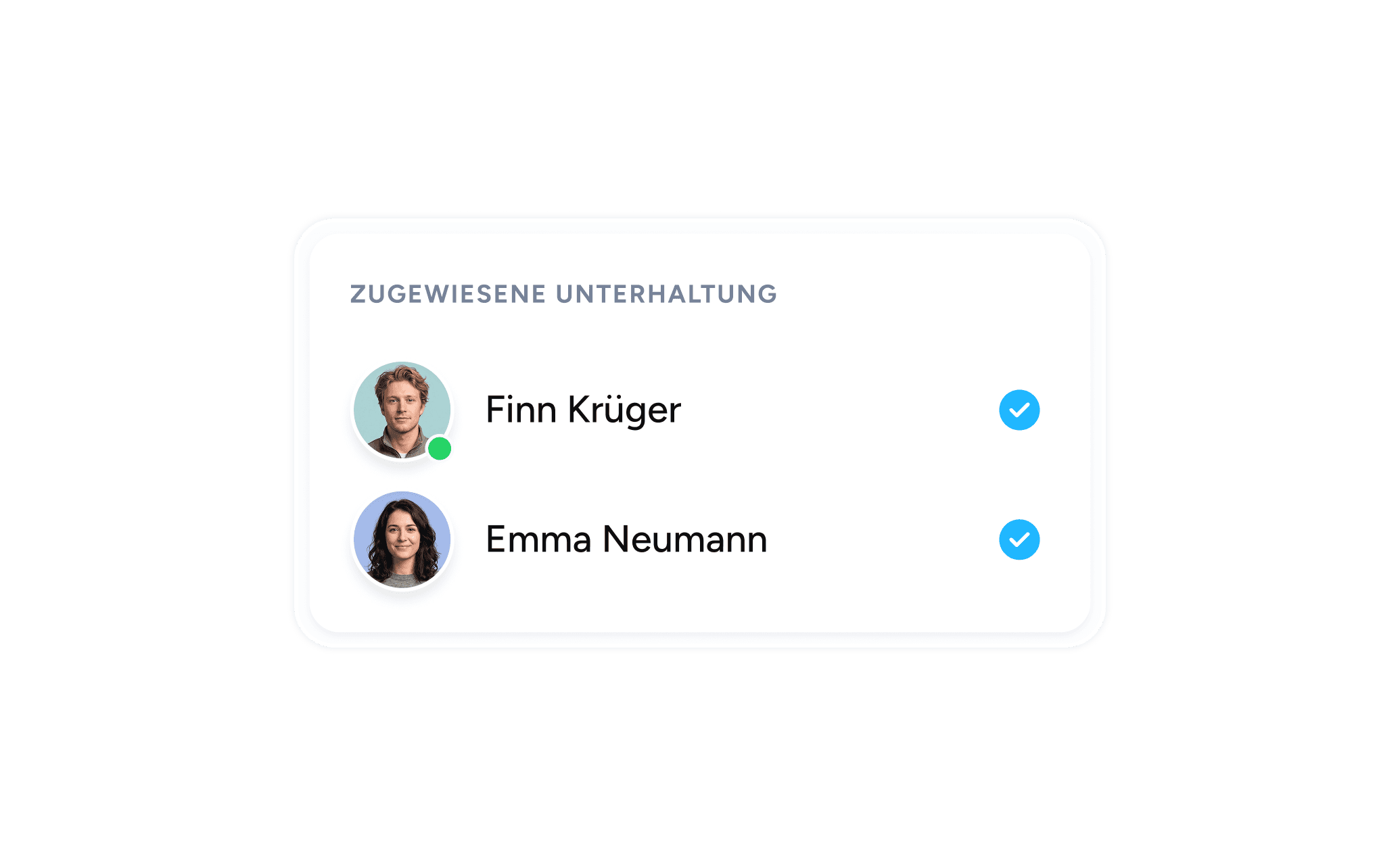 Mitarbeiterzuweisungen & Status für Teamarbeit