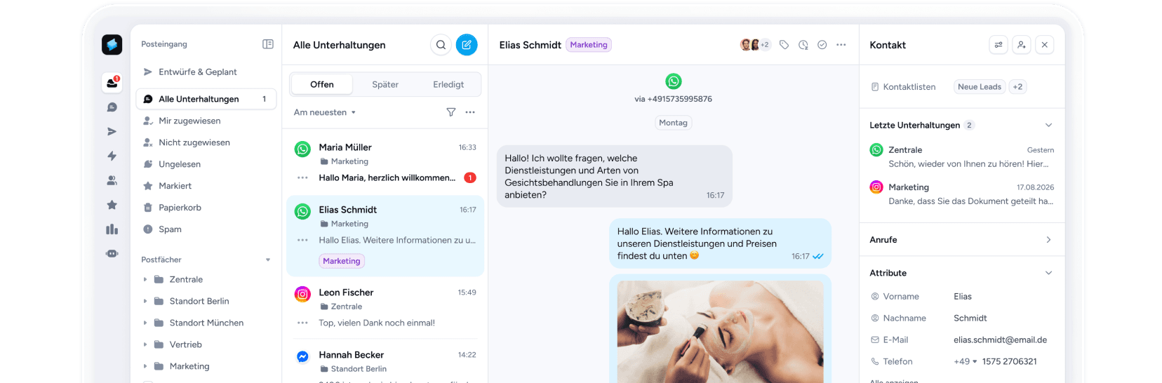Ein zentraler Posteingang für alle Kanäle