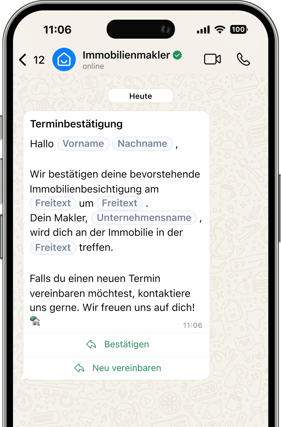 Schnelle Bearbeitung mit Vorlagen